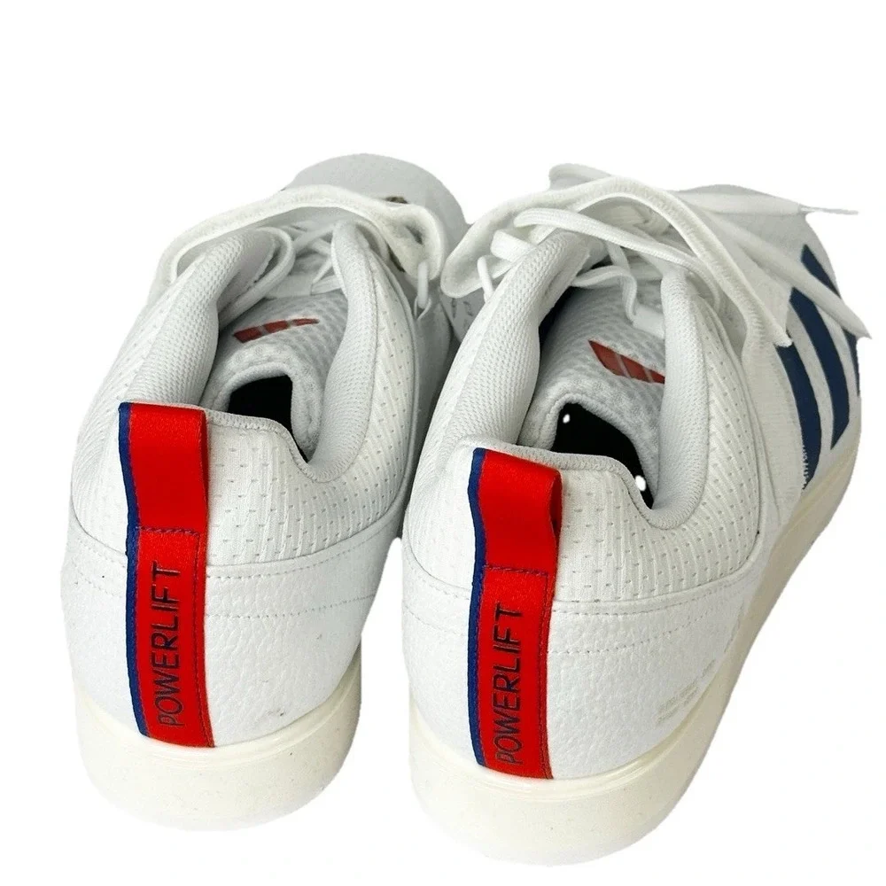 Adidas Men's Powerlift 5 Weightlifting Trainer Shoes Size 12 White Navy JP9878